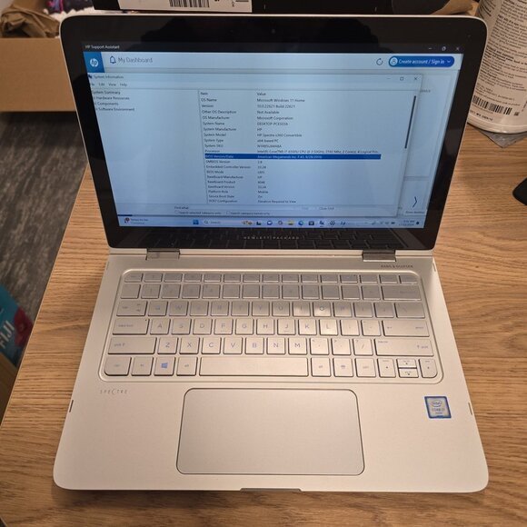 HP Spectre 13.3 in (256gb, Intel Core i7-6500U, 8gb Ram) Windows laptop/Tablet - Picture 1 of 6